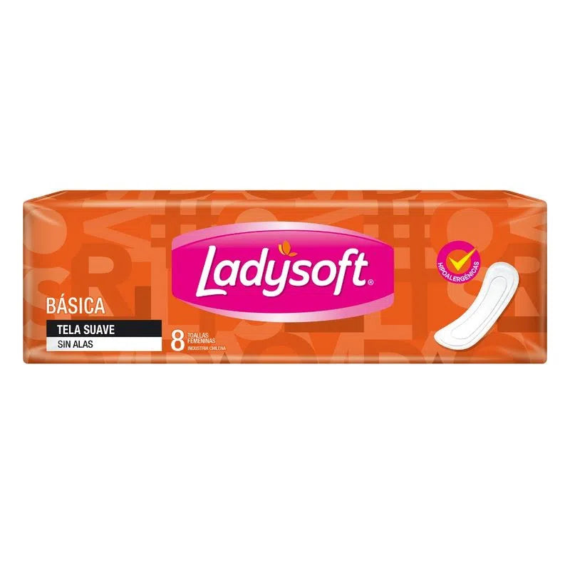 Ladysoft Básica Naranjo 8Und