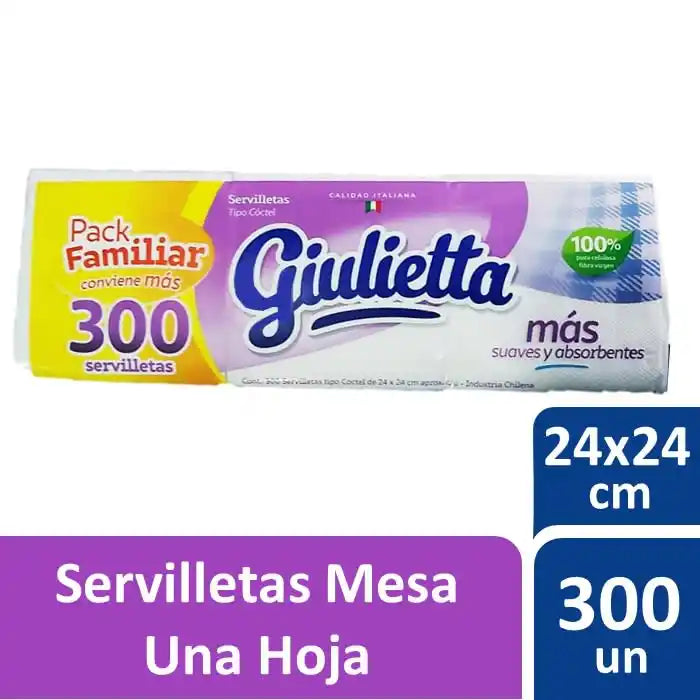 Servilleta Giulietta 300Und  X12Pqt
